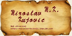 Miroslav Kujović vizit kartica